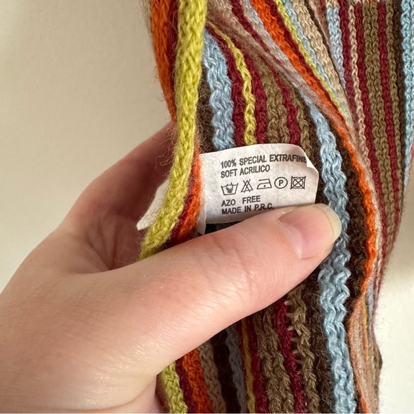 Vintage Y2K Scarf Rainbow Patchwork Monica Narducci Green Red Fairy Whimsigoth - Picture 3 of 6